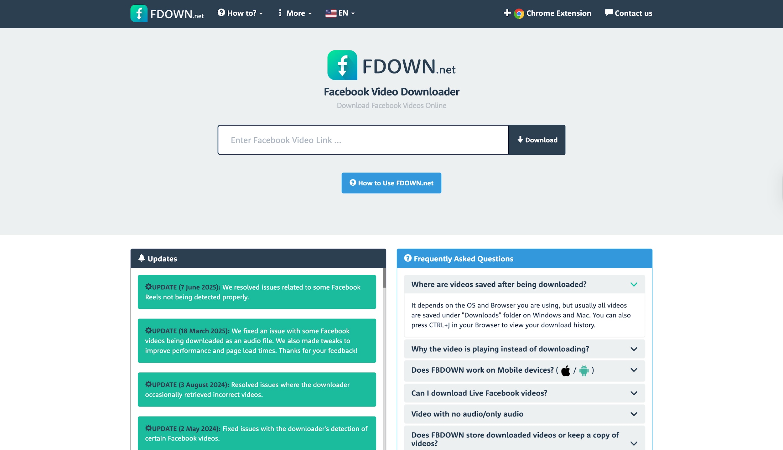 fdown.net interface