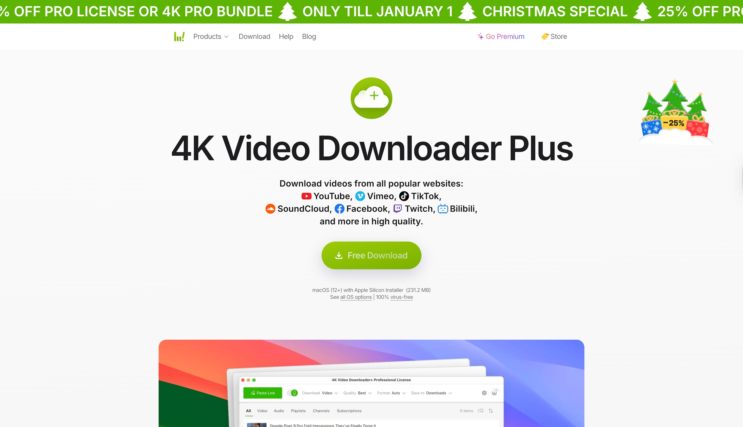 4k video downloader plus interface