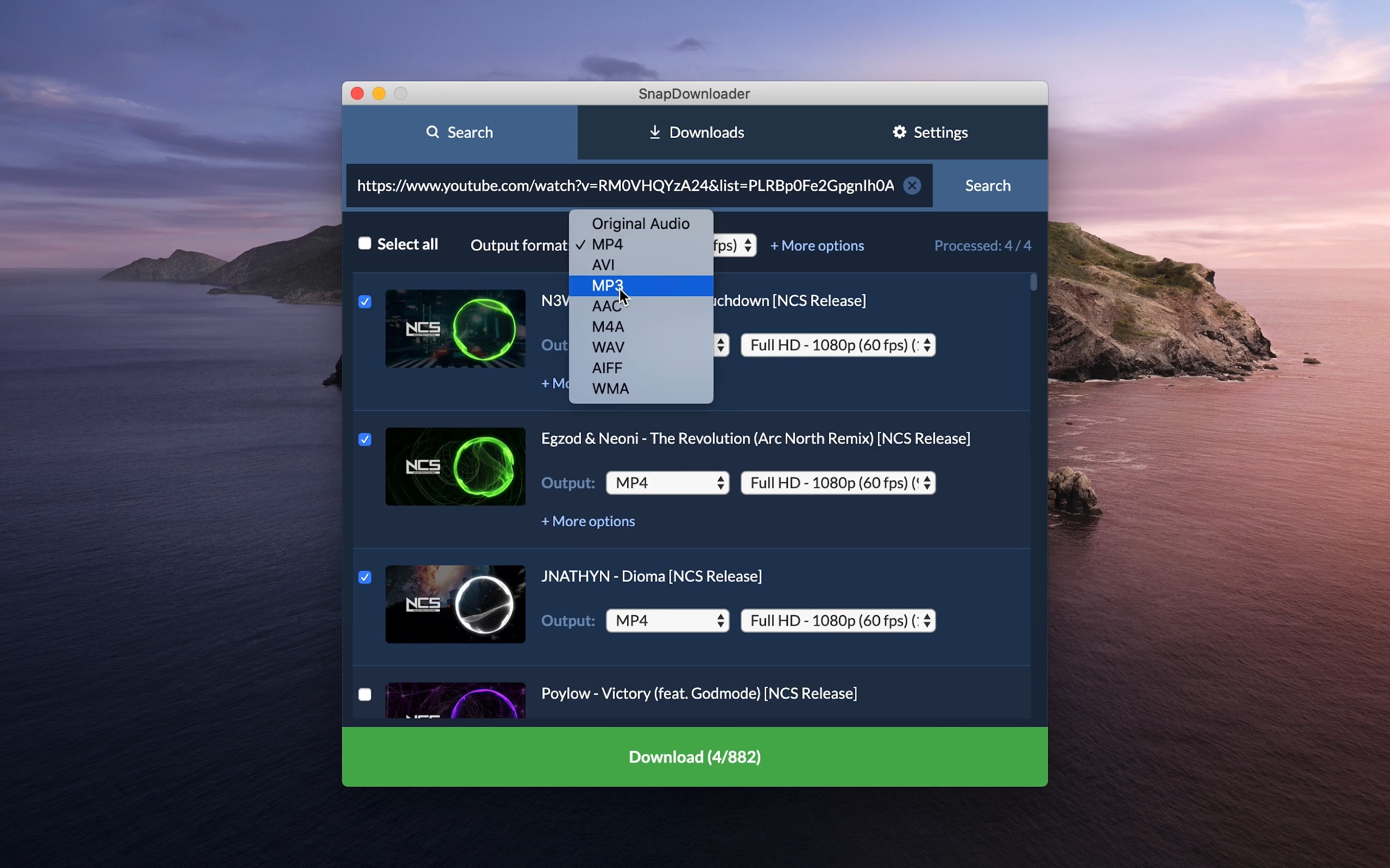 snapdownloader interface