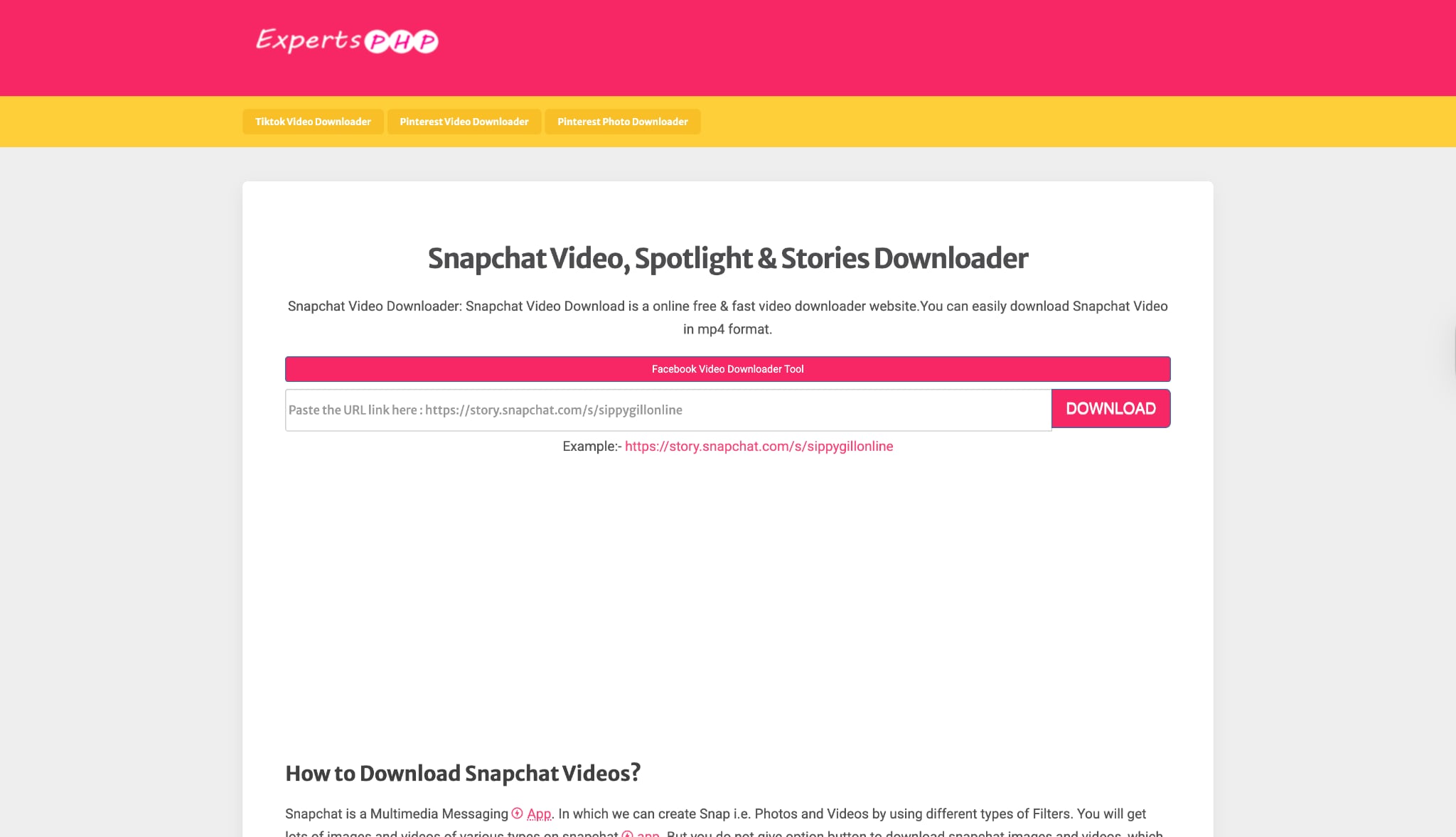 expertsphp interface