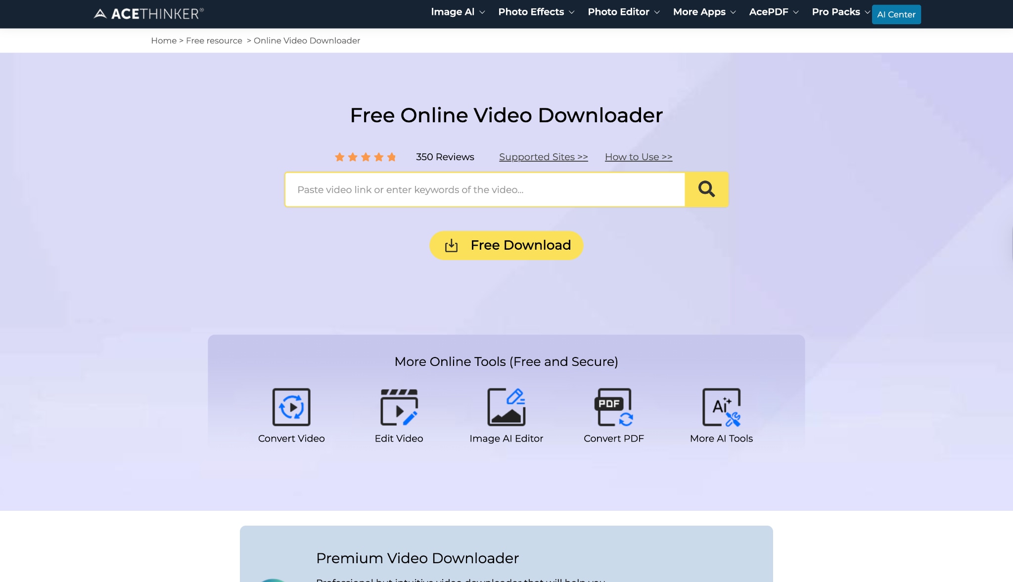 acethinker interface