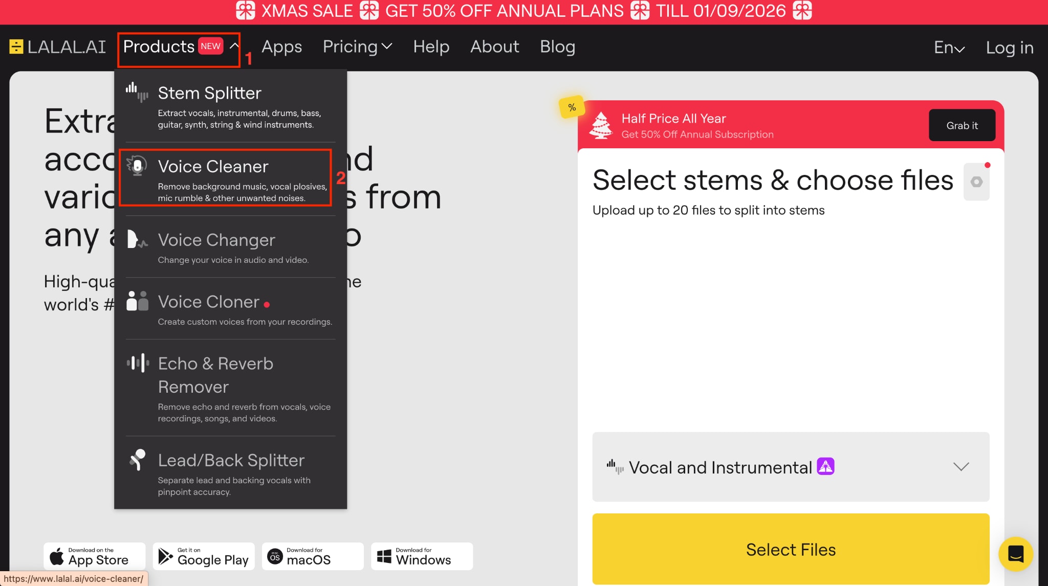 lalalai voice cleaner