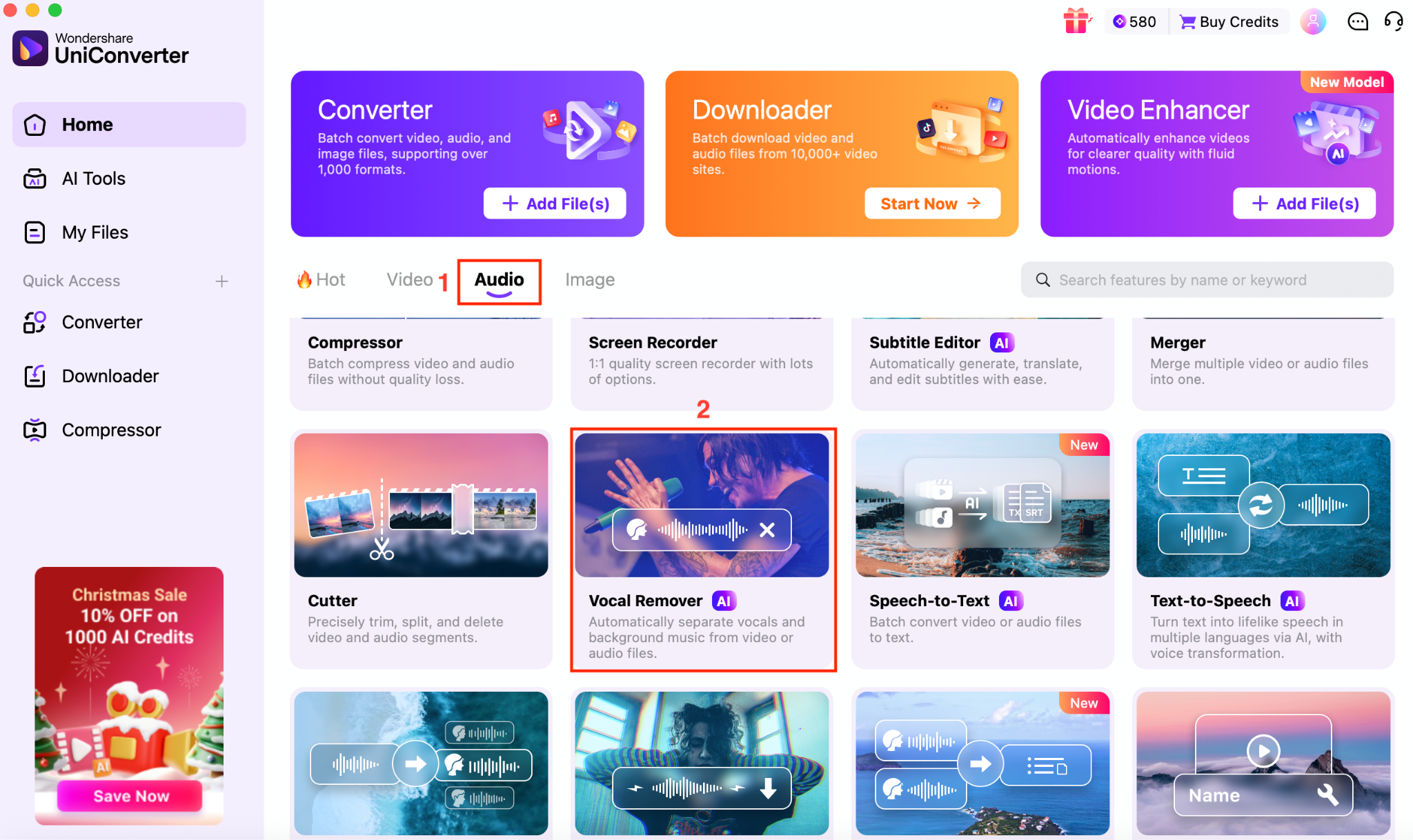 wondershare uniconverter vocal remover