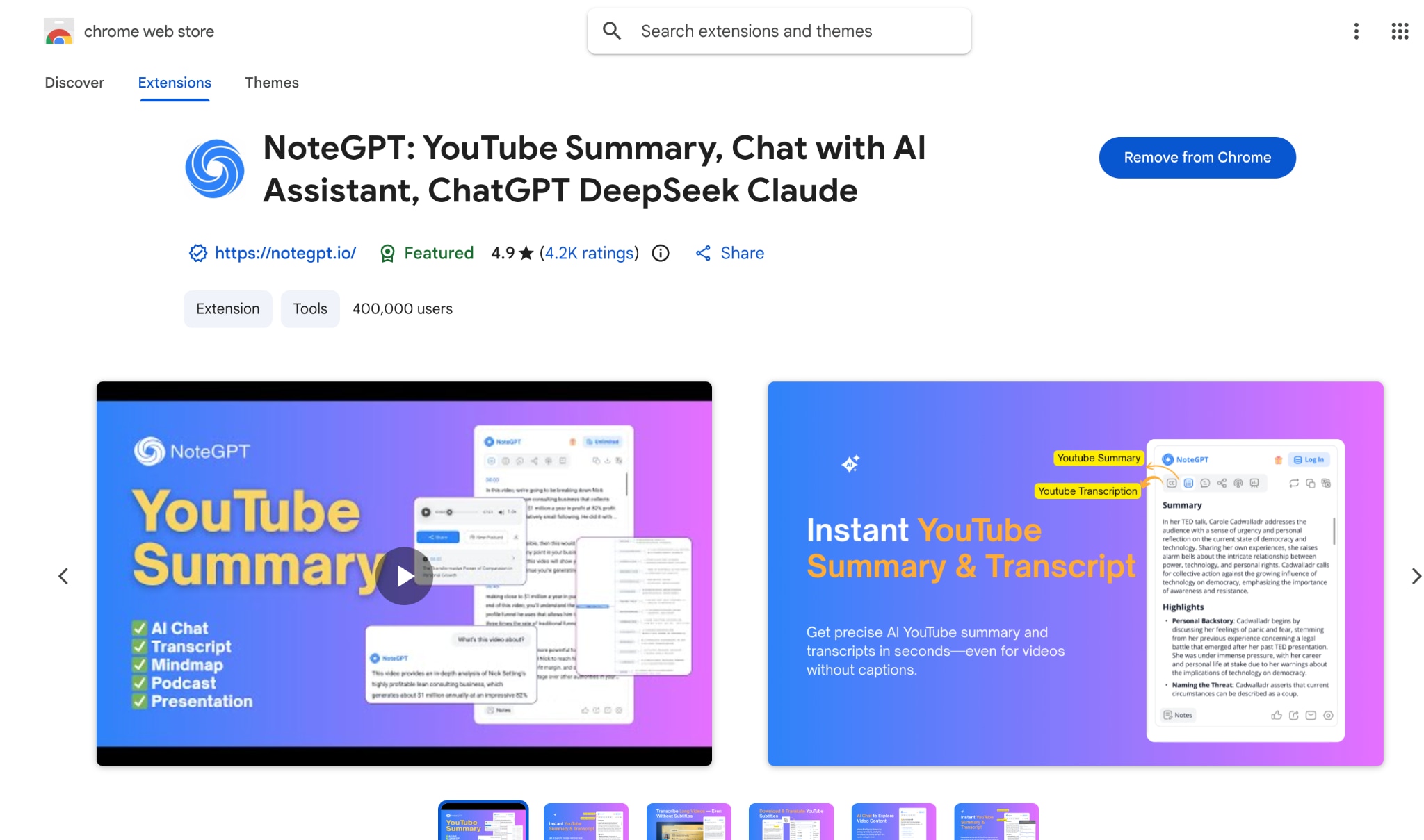 notegpt chrome extension