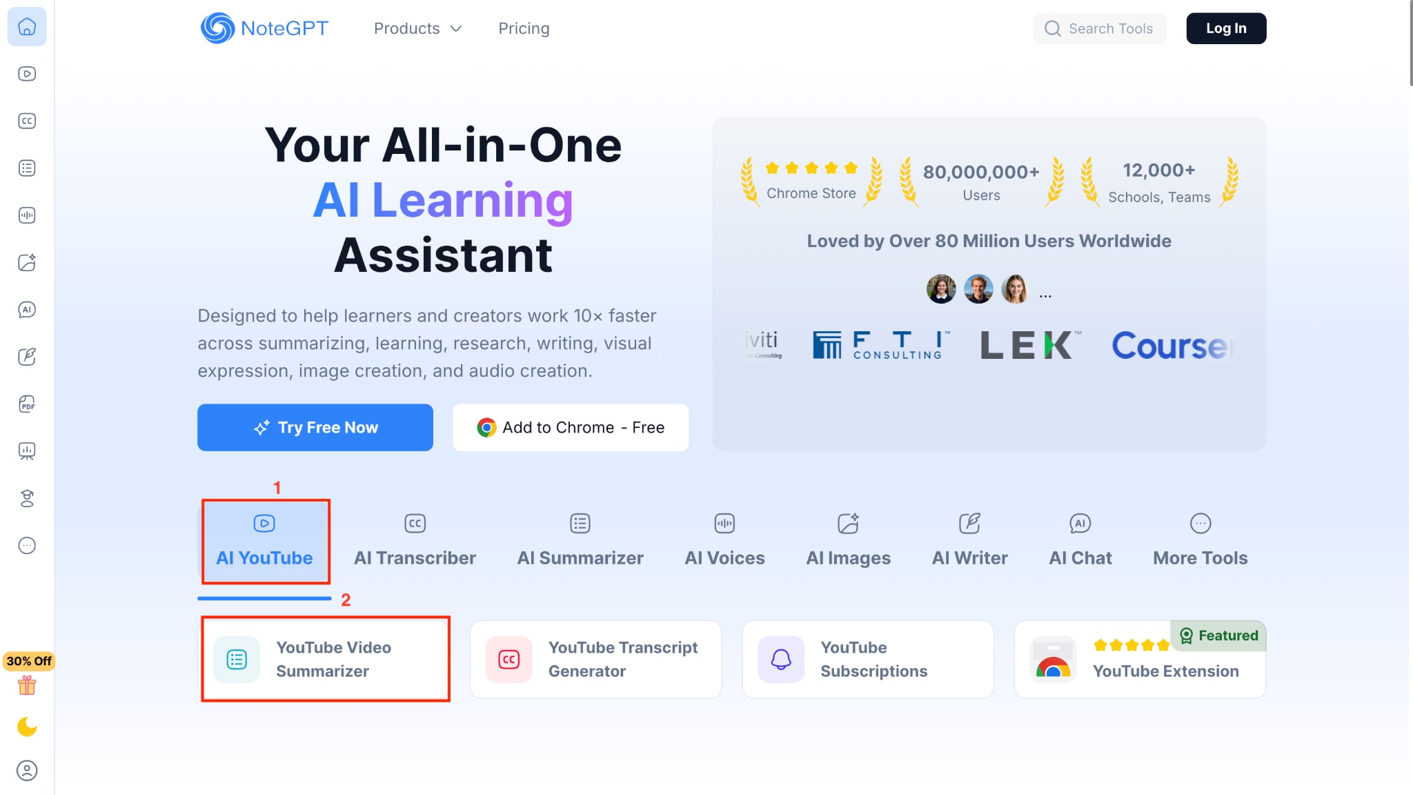 notegpt youtube video summarizer