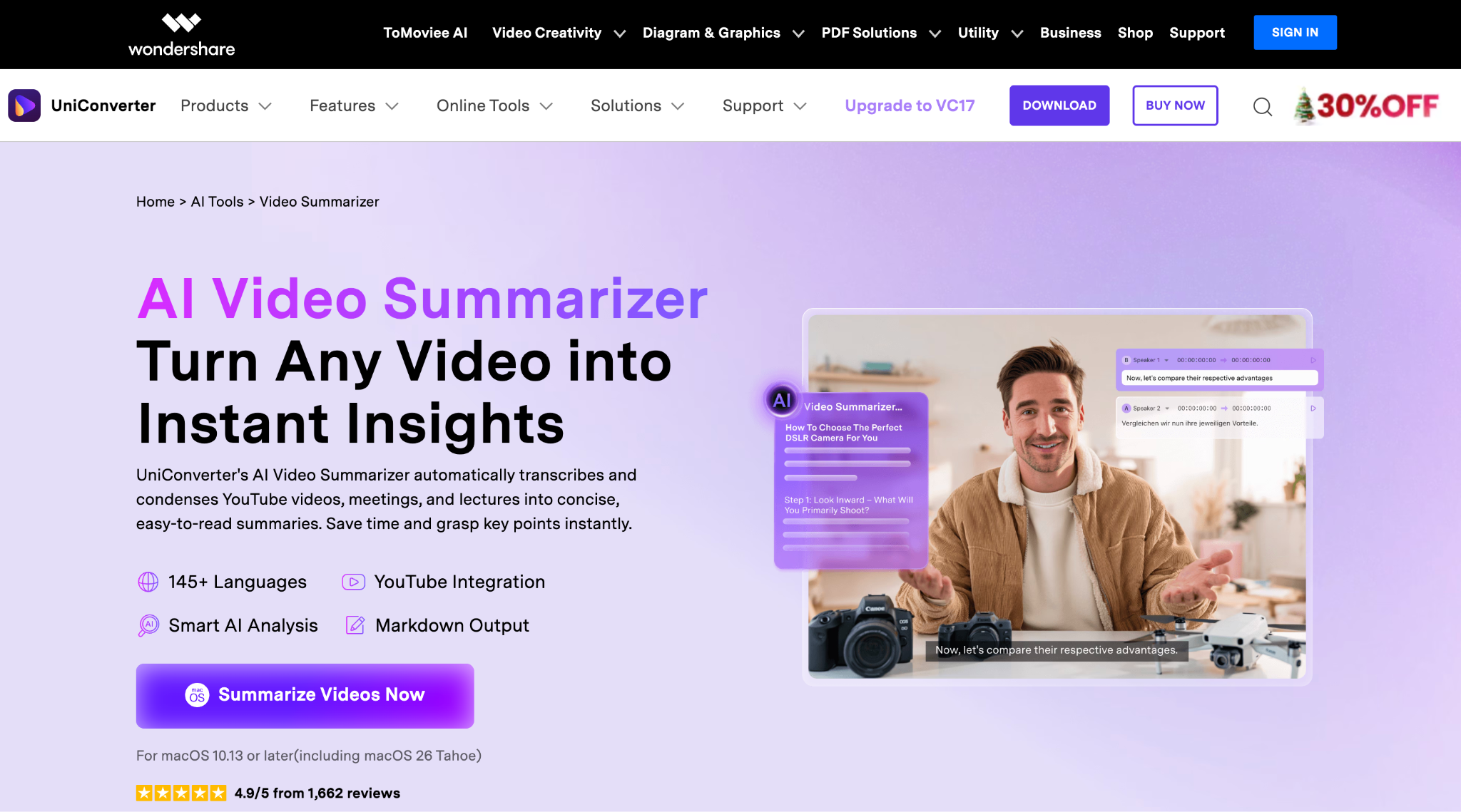 wondershare uniconverter homepage