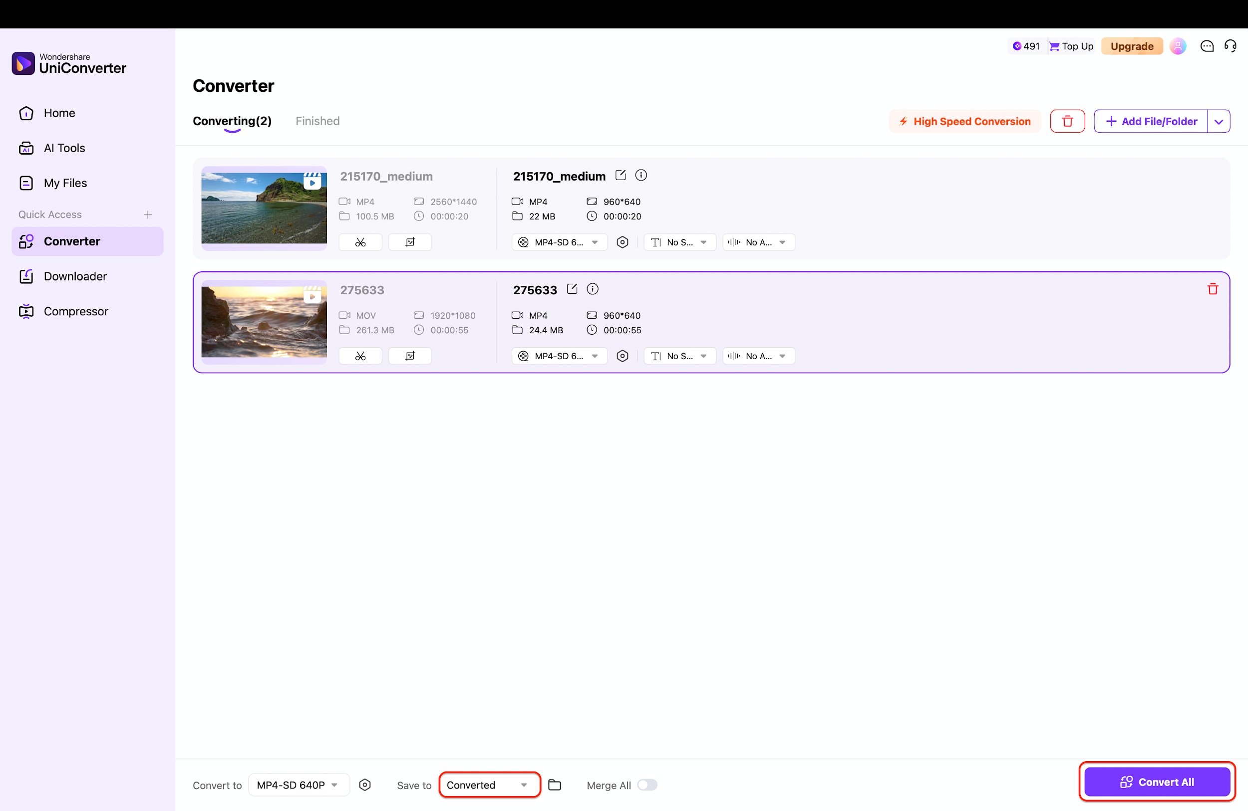 convert hd videos to sd in batch mode