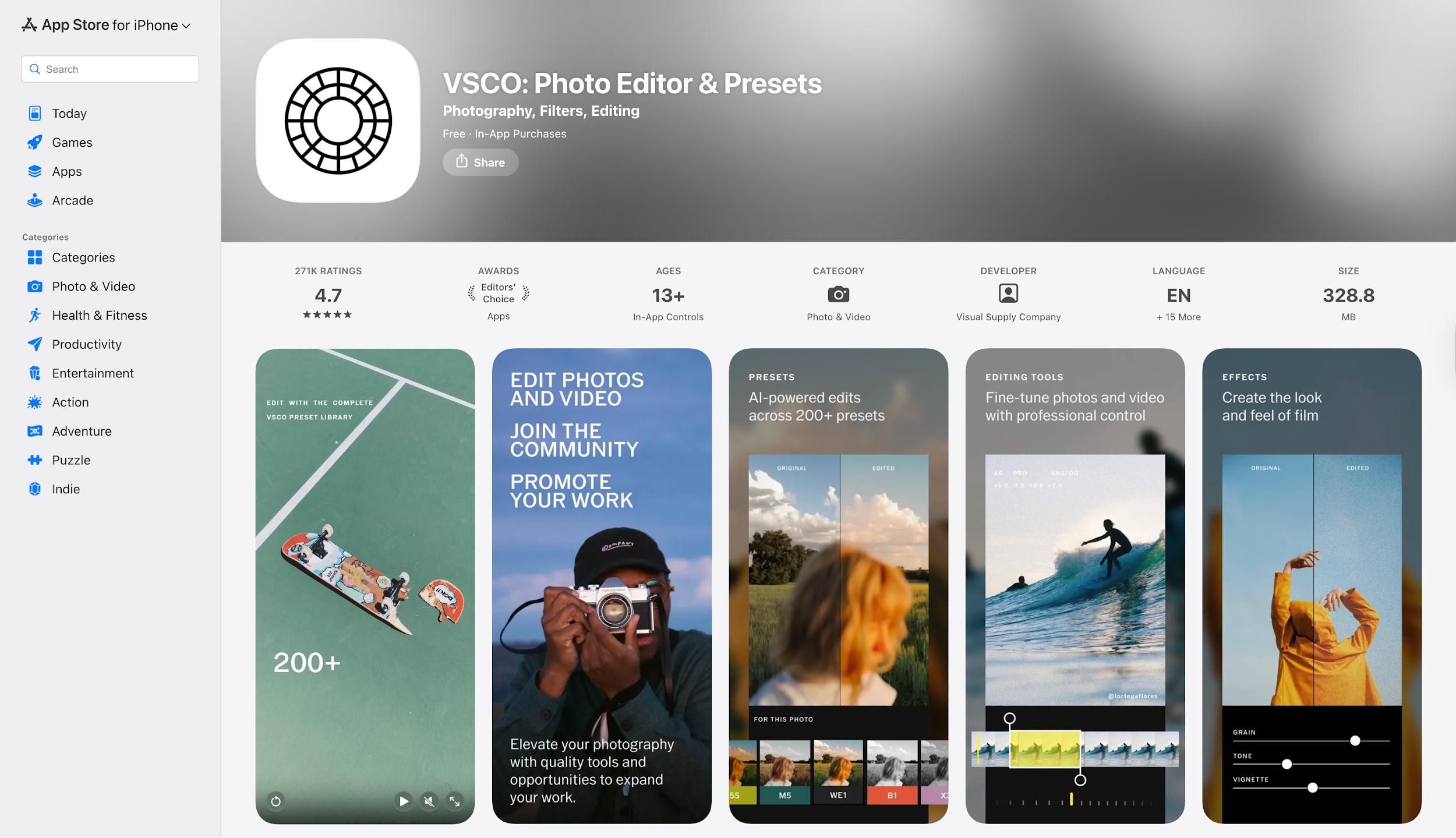 vsco homepage