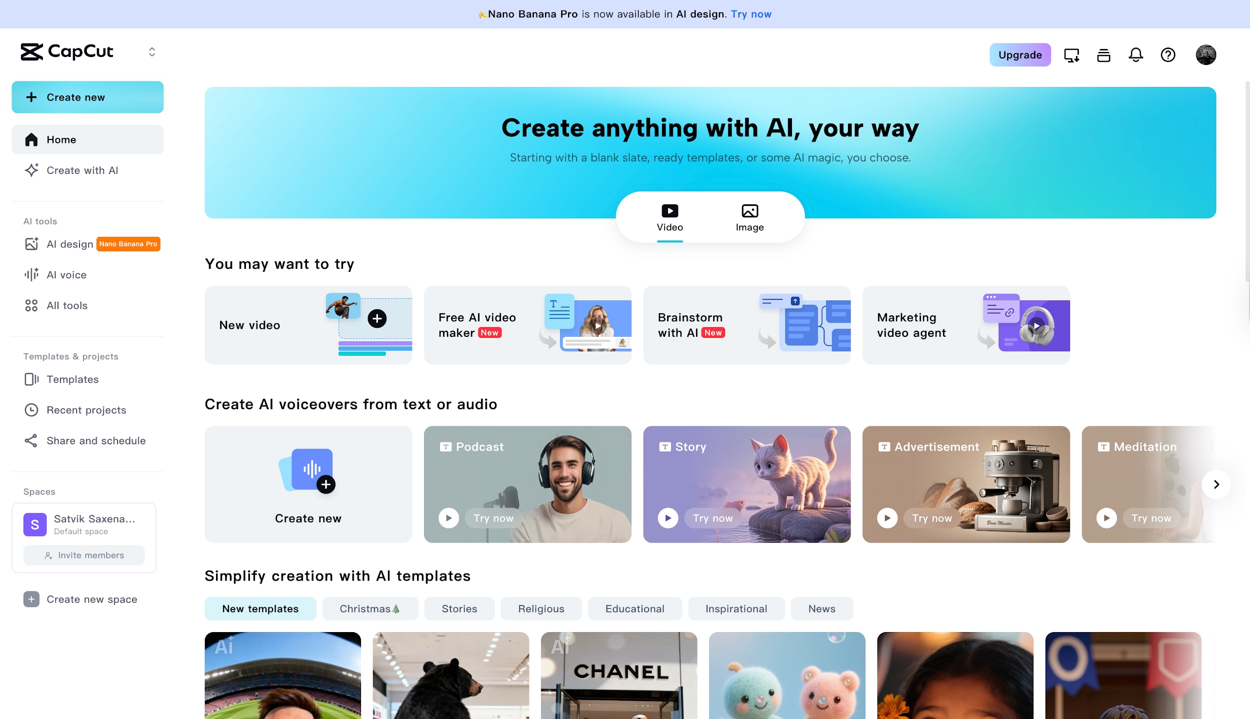 capcut online homepage