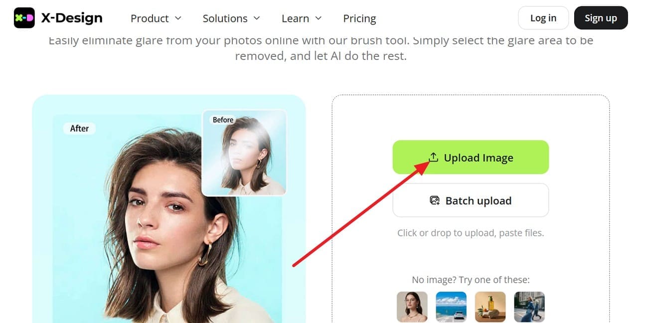 pick the upload image option