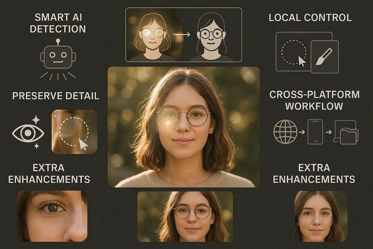 choose remove glare tool