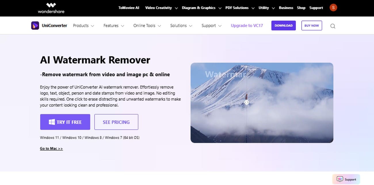 uniconveter tool to remove glare