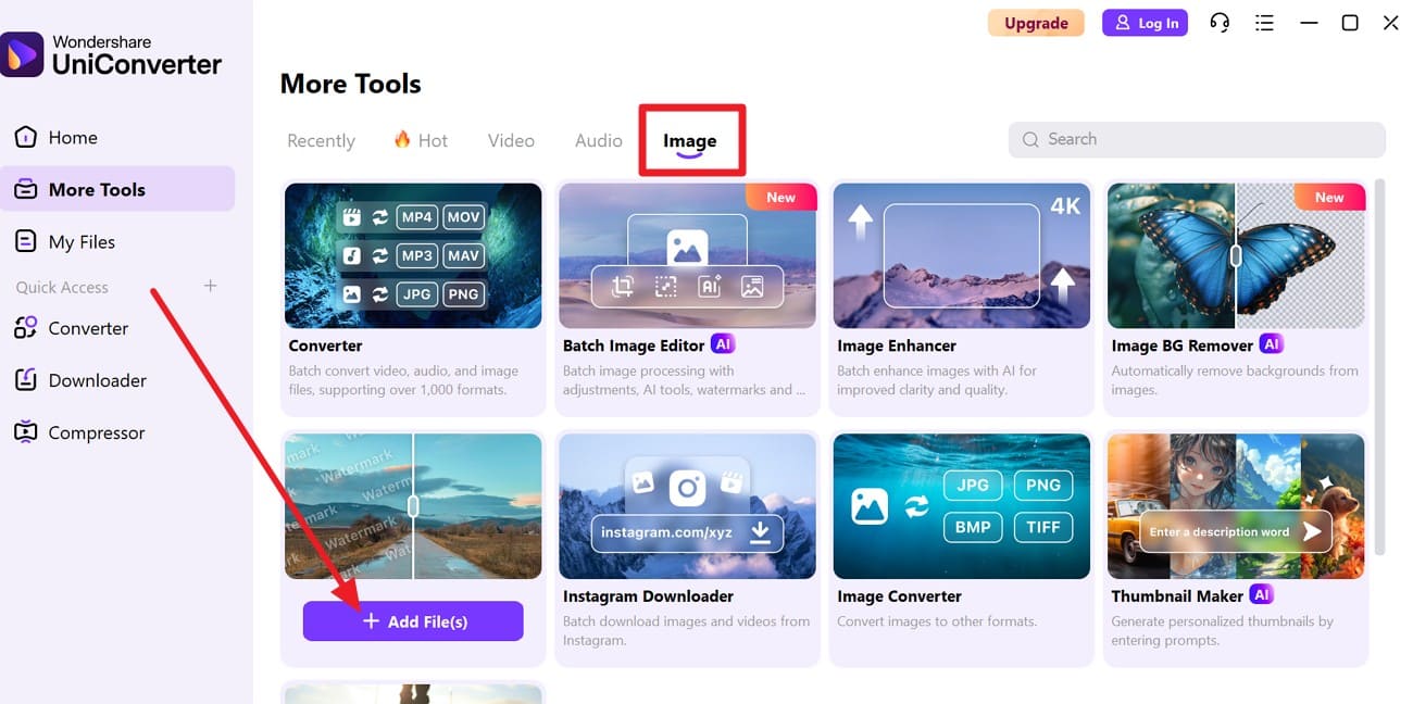 add files to the tool