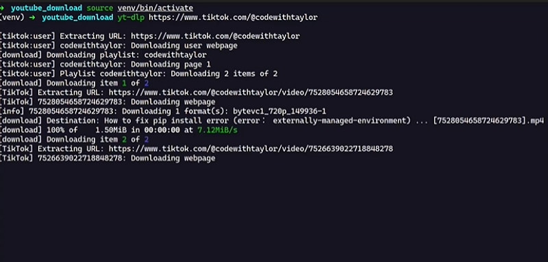 télécharger tiktok en mp3 avec un outil en ligne de commande