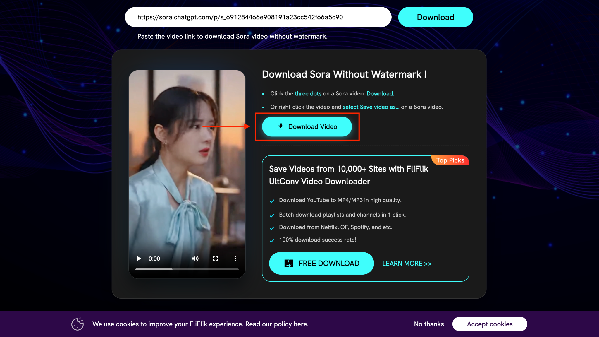 fliflik download video