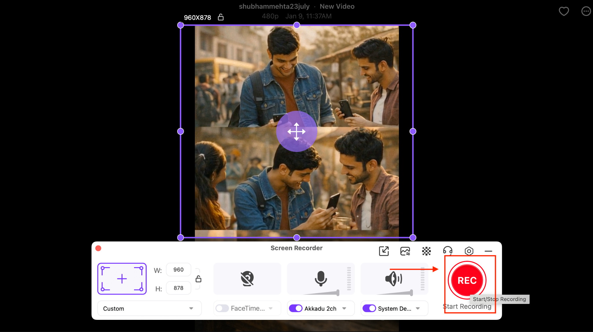 wondershare uniconverter start recording