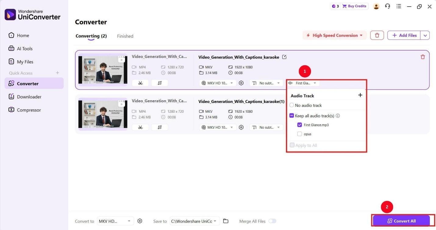 uniconverter convert video