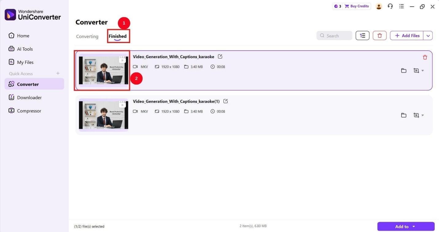 uniconverter preview video