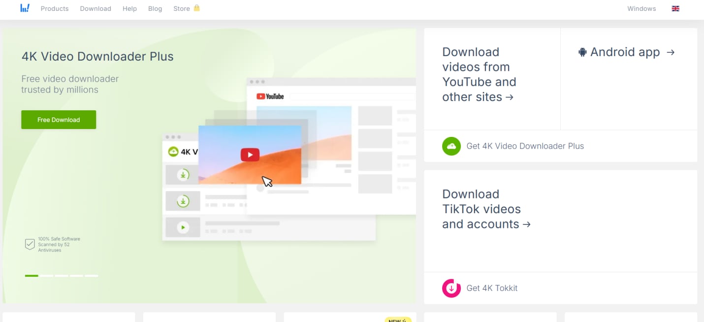 4k video downloader homepage