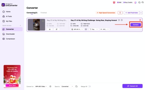 wondershare uniconverter desktop convert