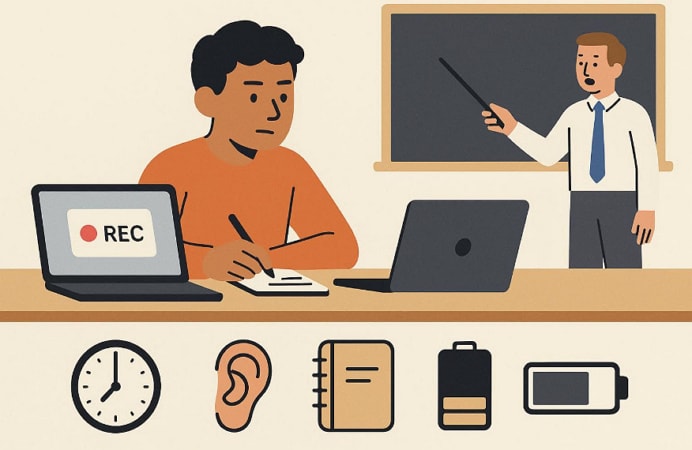 practices for lecture recording to notes