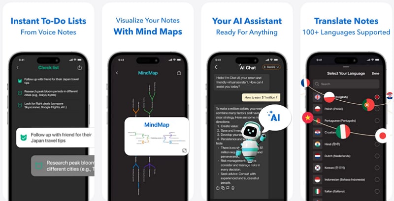 live transcription lectures with vocanote