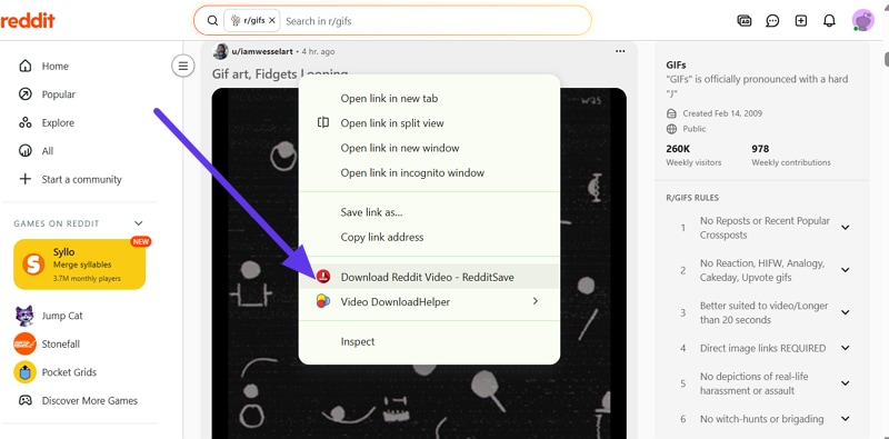 choose to download on reddit gif downloader