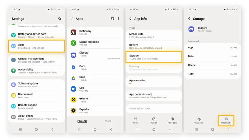 clearYouTube app cache