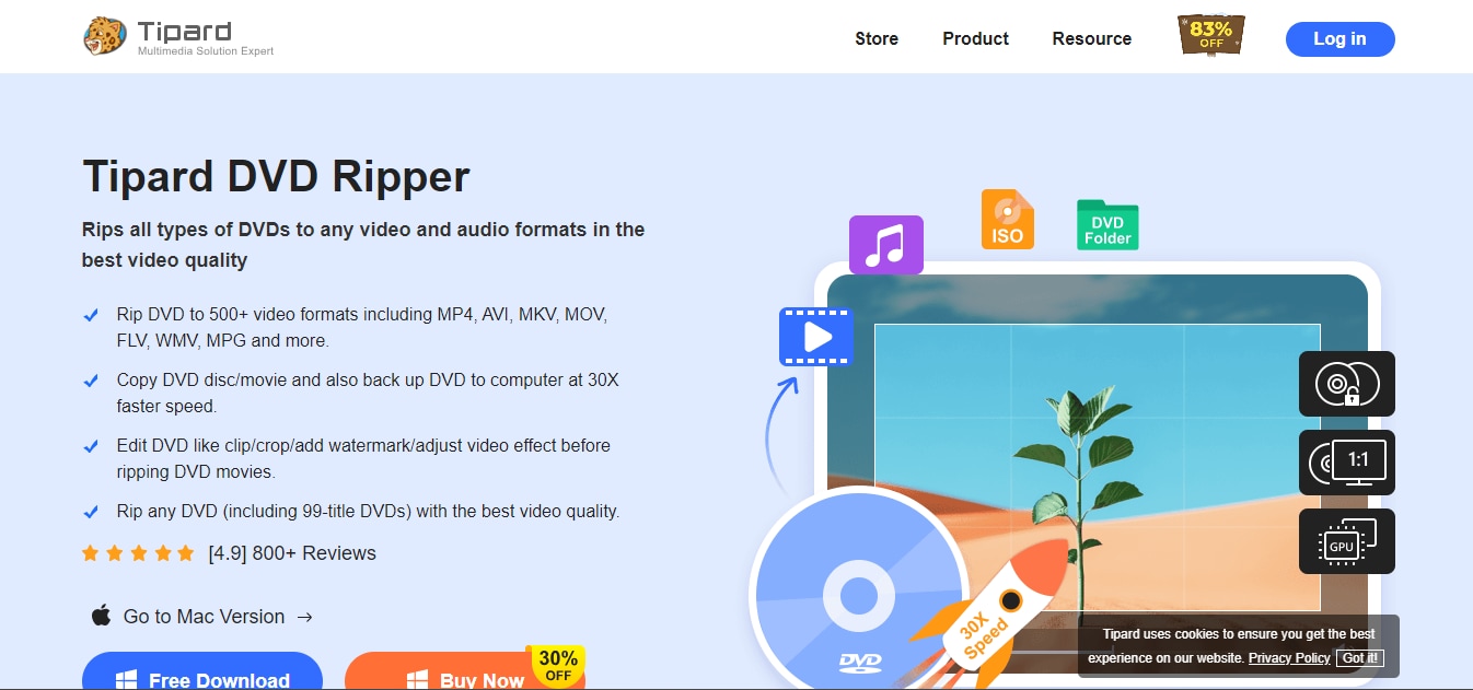 tipard dvd ripper home page