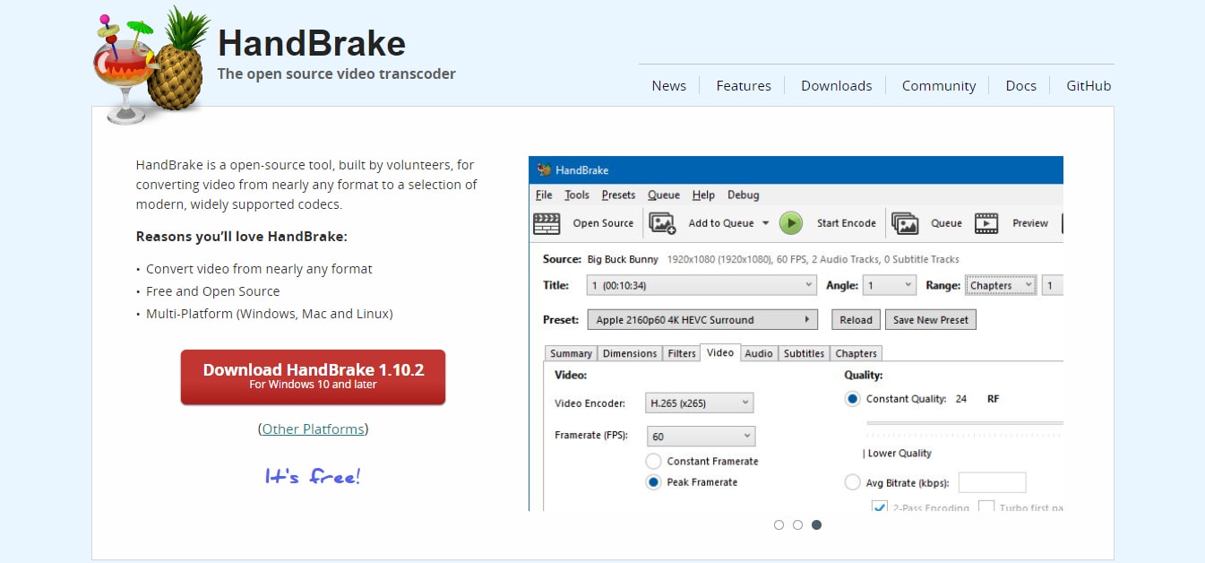 handbrake home page