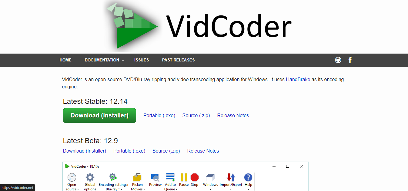 vidcoder home page