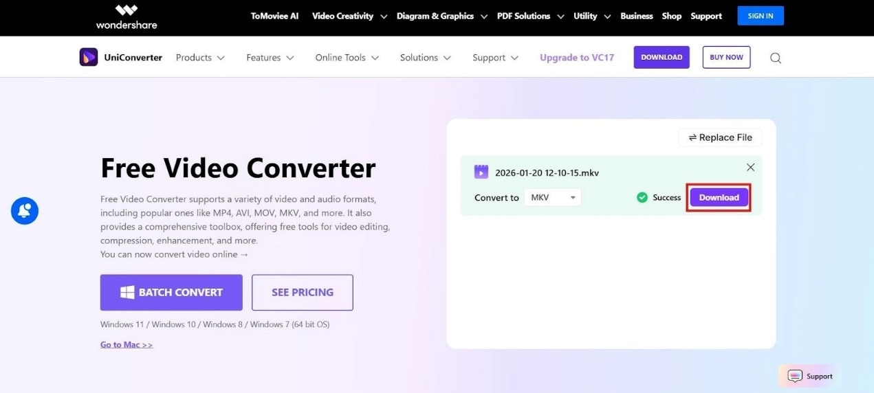 uniconverter online download video