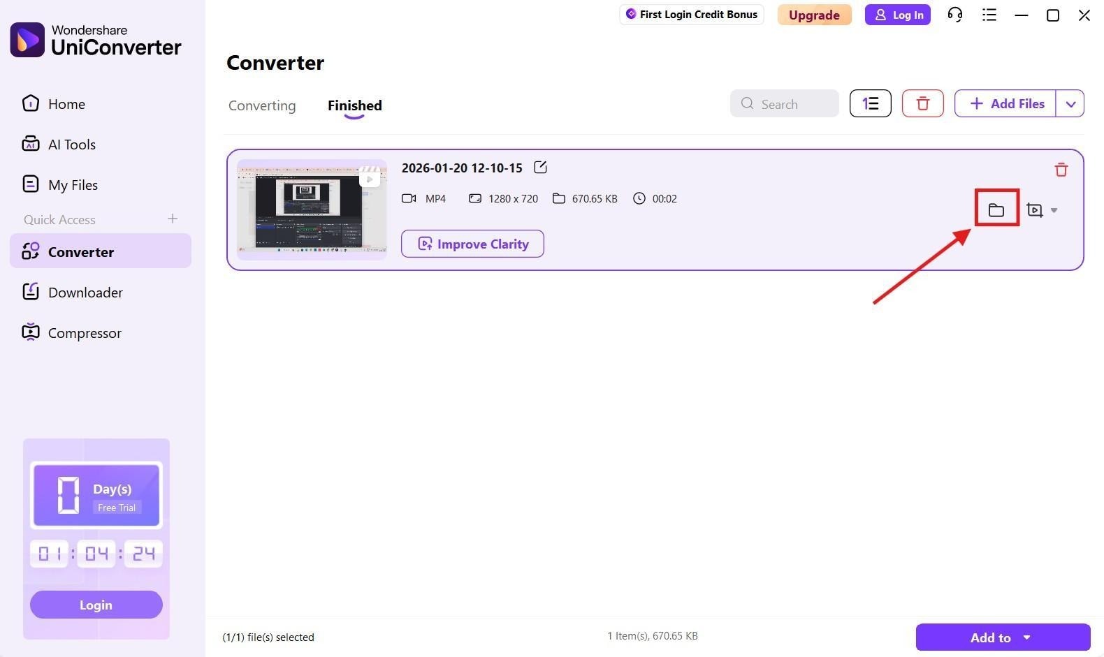 uniconverter save video