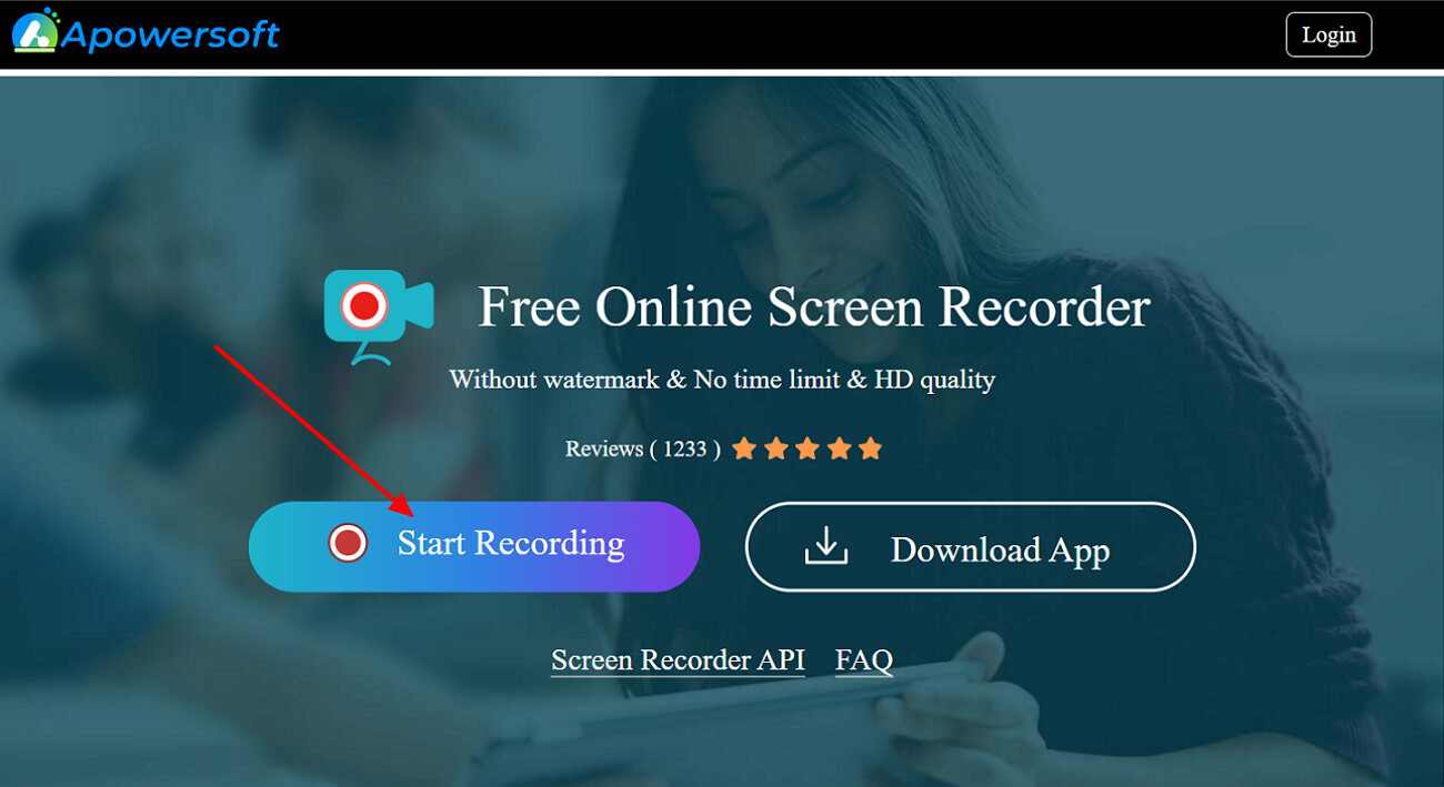 choose start recording button