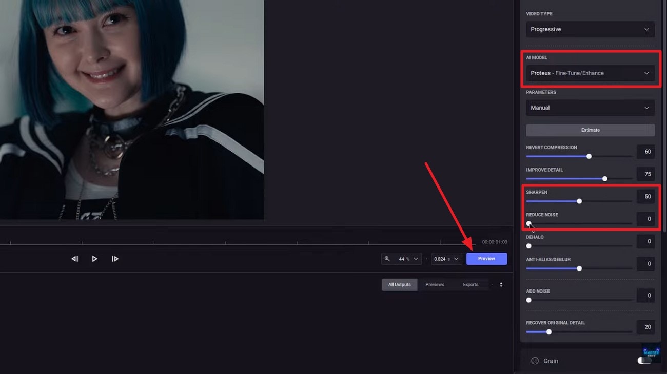 make adjustments click preview
