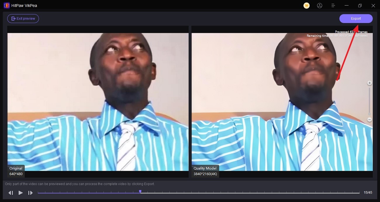 compare results press export