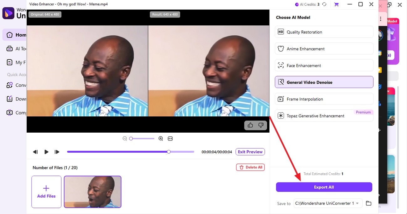 compare and export results