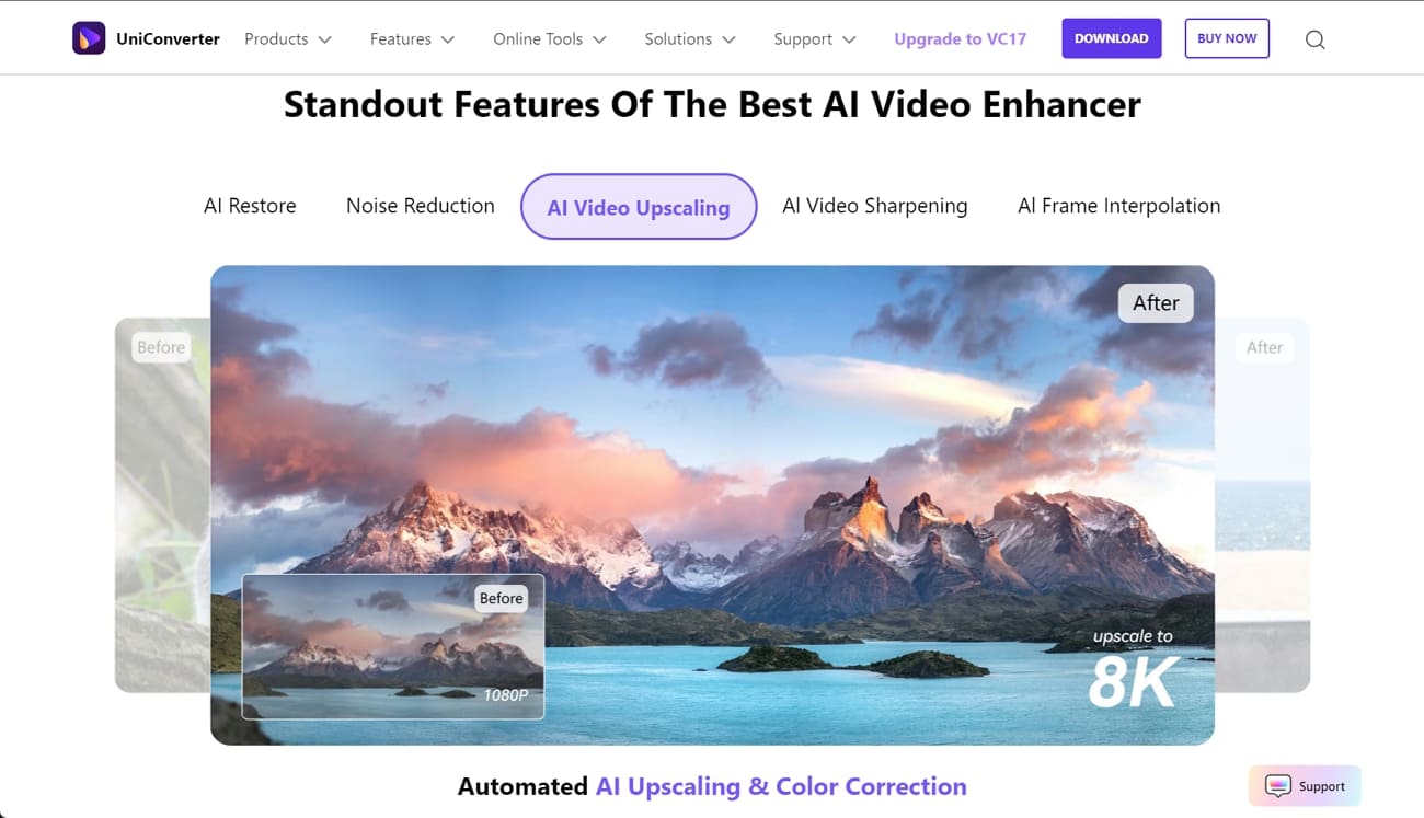 uniconverter video clearer tool