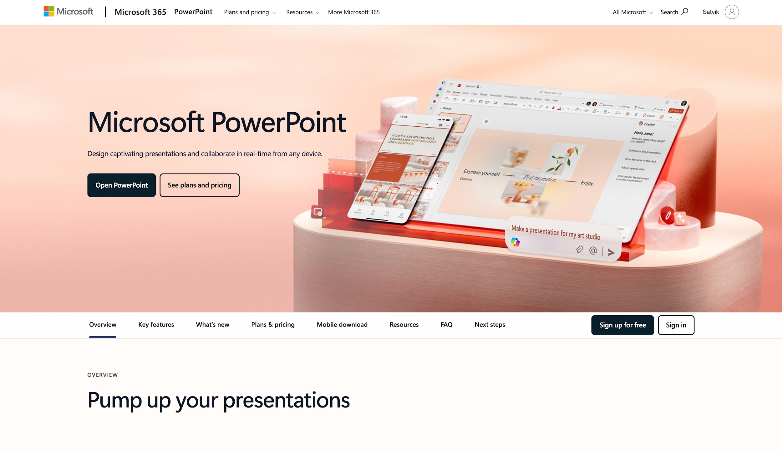 microsoft powerpoint interface