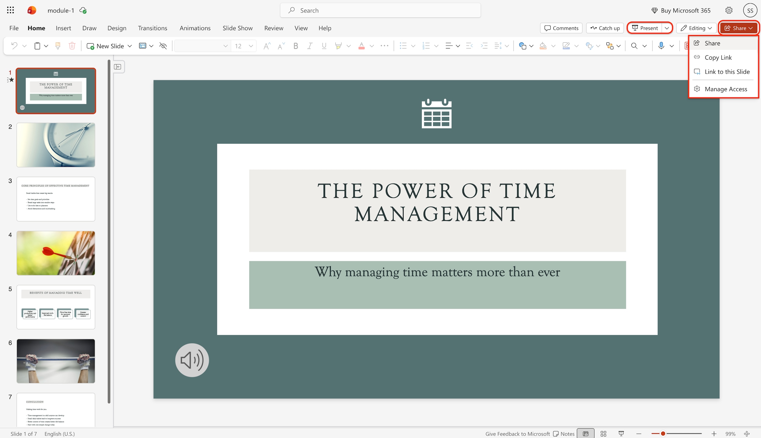 preview presentation and share with others