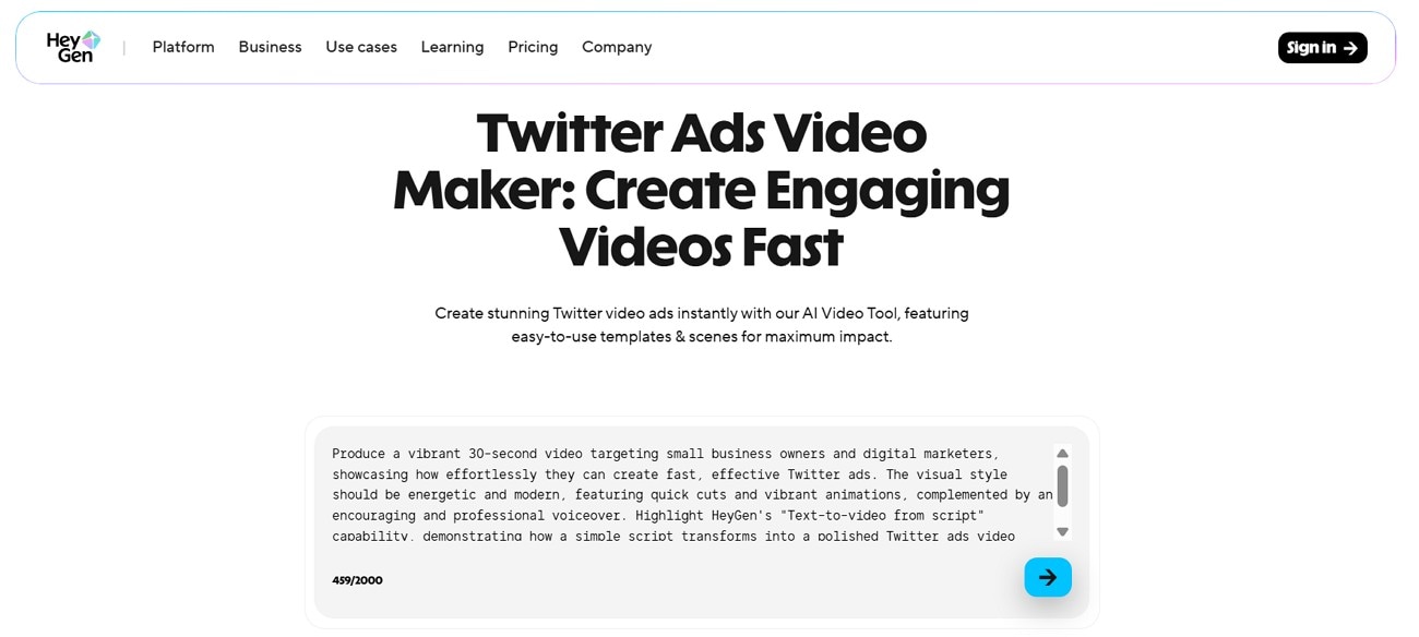 heygen twitter video maker