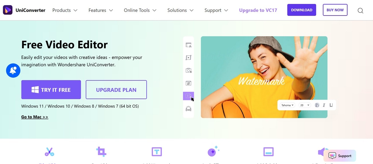 uniconverter advanced ai video editor