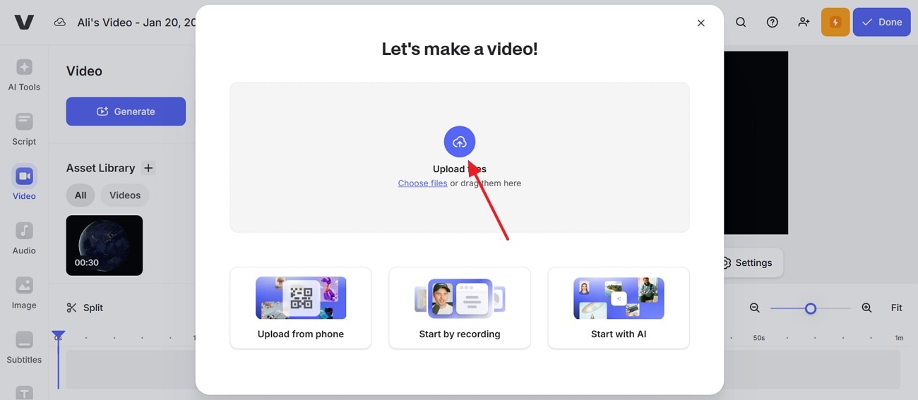 add video to the veed