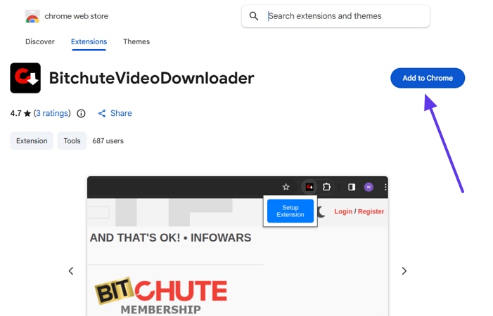 bitchute downloader chrome extension