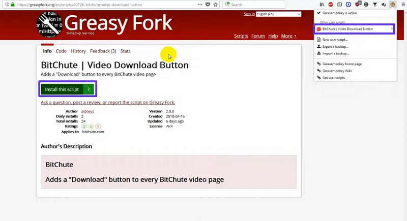 download bitchute downloader firefox addon