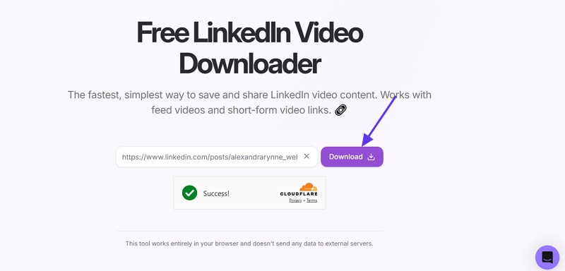 download linkedin video via reepl