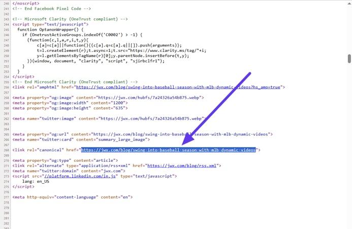 locate and copy video link