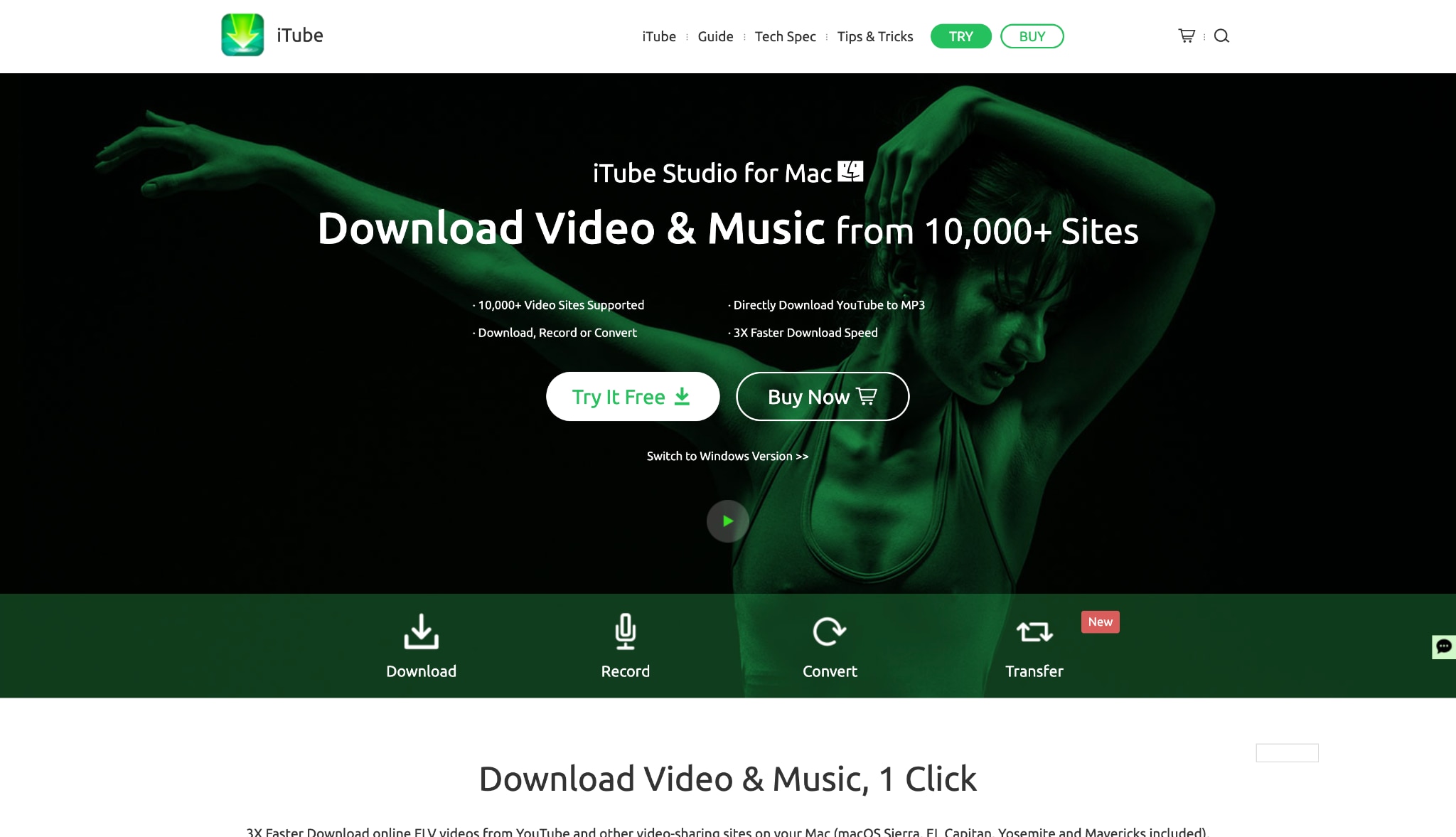 itube downloader interface