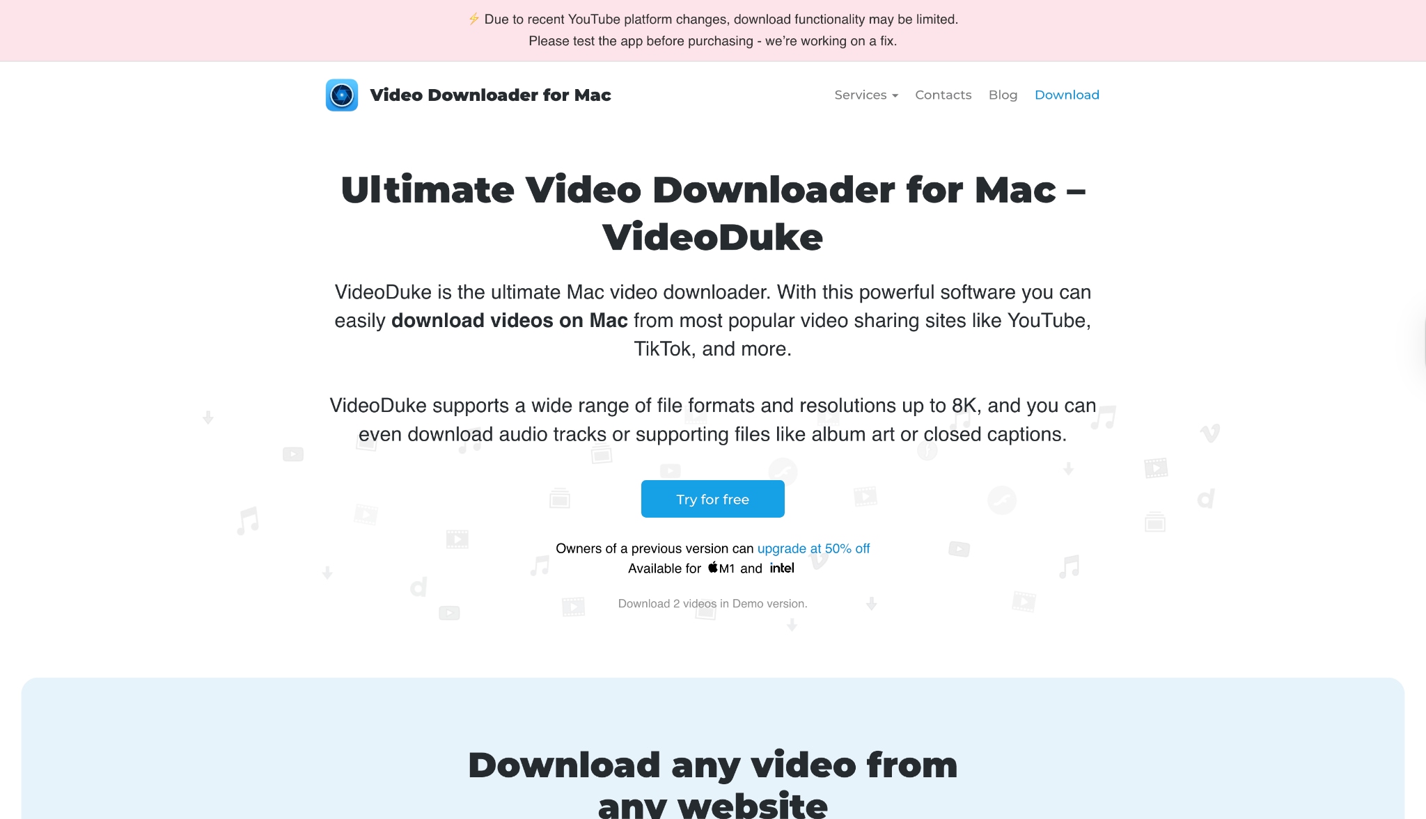videoduke interface