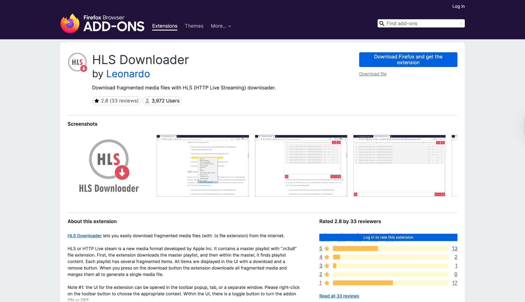 hls downloader interface